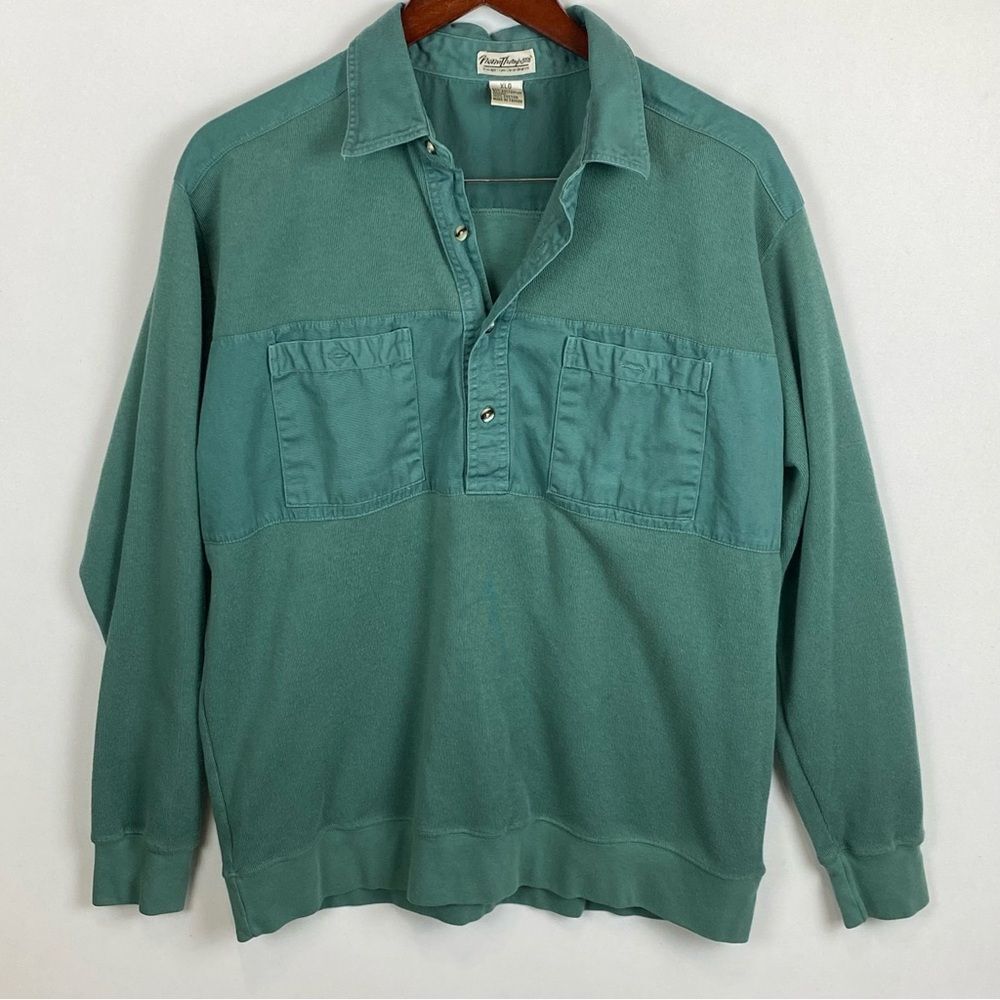 Norm Thompson Collared Long Sleeve Half Button Shirt